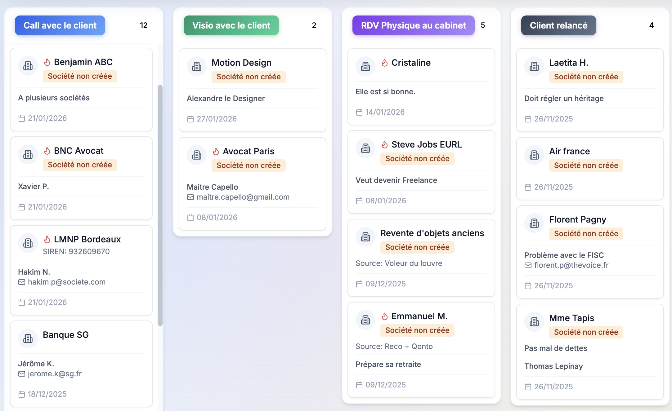 CRM & Suivi prospects