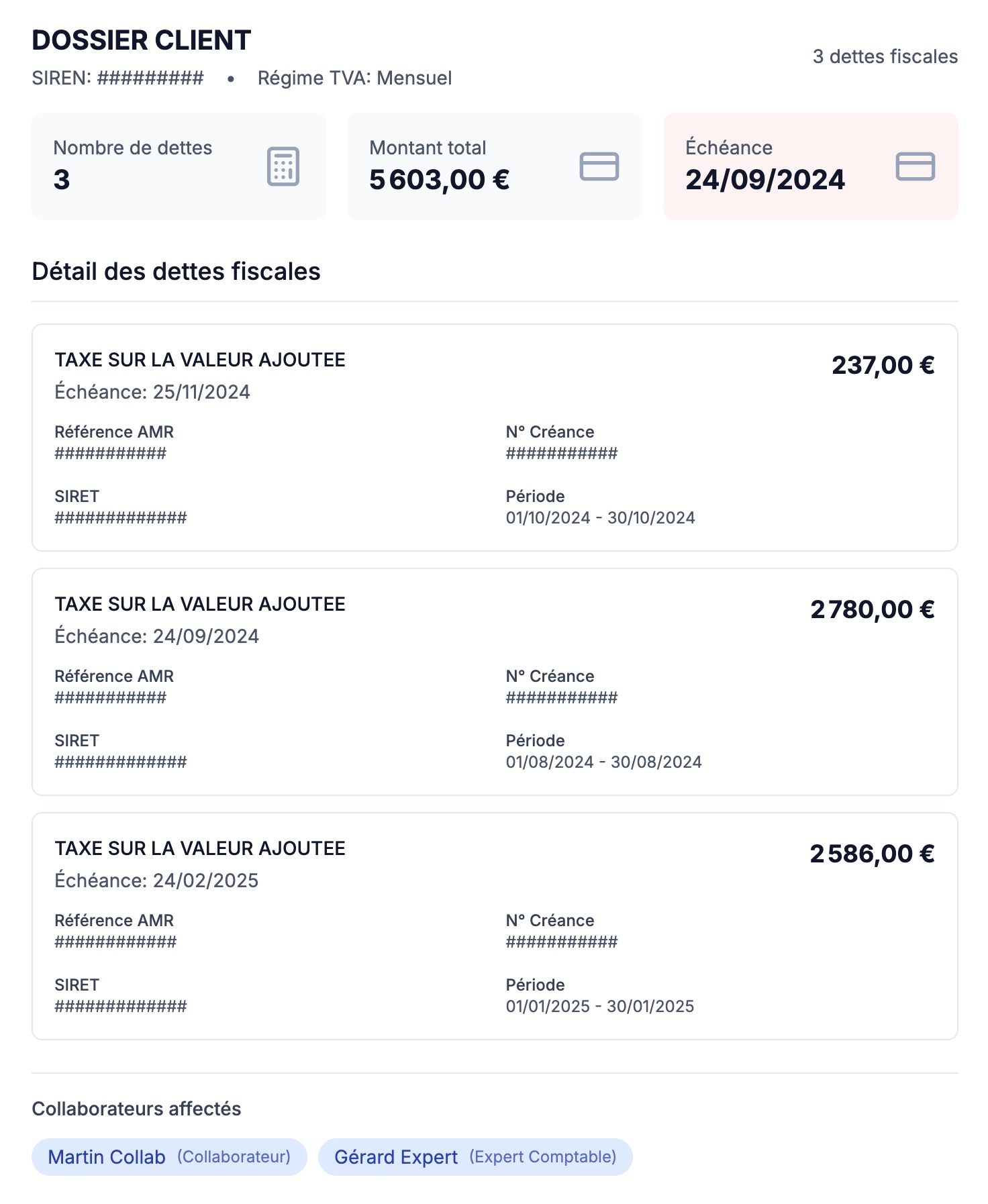 Récupération automatique de la dette fiscale